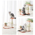 wood cat tower tree paw shape wooden scratcher